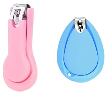 2Pcs Tagliaunghie per Neonati e Bambini, Forbici per Unghie Bambini Cura delle Unghie e Manicure, Impugnatura Larga ed Ergonomica