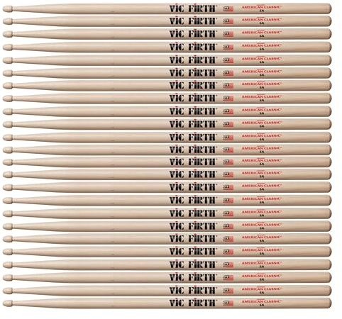 Vic Firth American Classic 5A Drumsticks - Pack of 12 Pairs