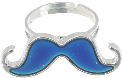 Toyvian Bartfarbwechselring Ring Für Frauen Fingerring Stimmungsring Bartförmige Wechselnde Farbe Damenringe Gastgeschenke Schwanzring Zinklegierung Kind Europäisch Und Amerikanisch