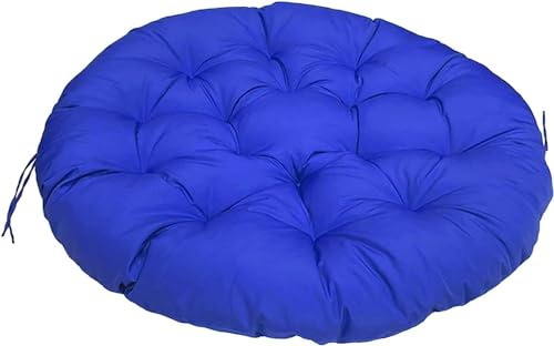 LIVEDOLLS Papasansessel Kissen, Polster Für Papasansessel,Radar Stuhl Pad, Rundes Dicke Stuhlkissen Bequem Weich Sitzkissen Hängesessel Für Indoor Outdoor Garten Stuhlauflage(Blue 1,100x100cm)