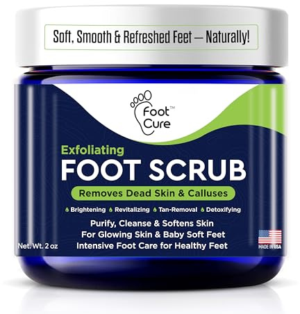Exfoliating Foot Scrub with Pumice Stone powder - Gentle Moisturizing Foot Scrub for Dry Skin - Cracked Heel Repair for Smooth, Soft Feet - Pedicure Foot Spa 1 Pack