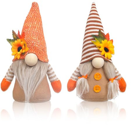 DECUIOCC 2 Stück Sommer Sonnenblume Biene Wichtel, Frühlingdeko Wichtel Figuren Bauernhaus Decorations Zubehör, Sonnenblume Deko für Home Farmhouse Kitchen Decor