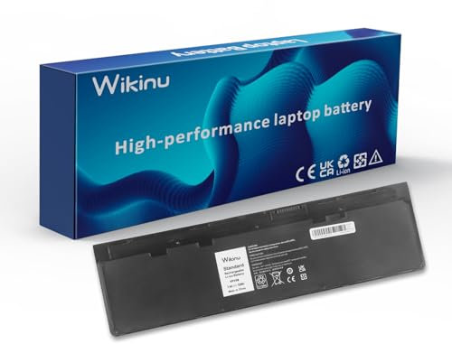 Wikinu 6080mAh VFV59 GVD76 WD52H Laptop Battery Replacement for Dell Latitude 12 7000 E7240 E7250 Ultrabook Notebook GVD76 F3G33 HJ8KP W57CV 9C26T J31N7 NCVF0 451-BBFX 451-BBFW