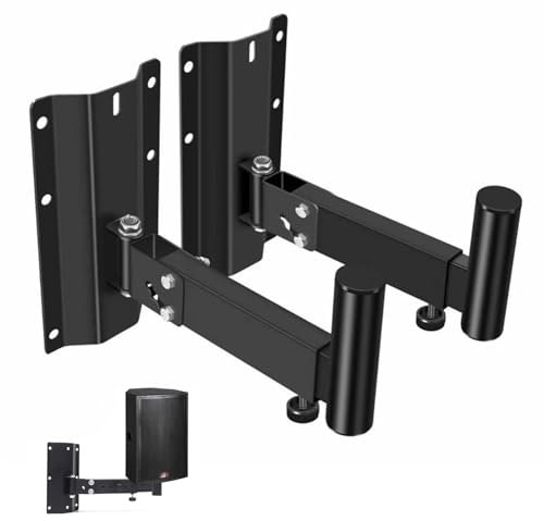 Supporto Per Altoparlante Da Parete In Metallo, 2PCS Scatole Per Altoparlanti A Parete Staffa Regolabile Supporto Per Altoparlante Per Montaggio A Parete Per Altoparlanti Universali Fino A 35 Kg