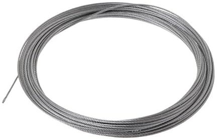 SkyjOy Stahlseil 10m 304 Edelstahl Draht Seil Weiche Angeln Hebe Kabel 7 × 7 Wäscheleine Drahtseil(0.5mm)
