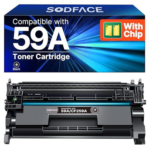 59A CF259A Toner Schwarz Kompatibel für HP 59A CF259A MFP M428DW Mit Chip | Kompatibel für LaserJet Pro M404DN Toner MFP M428DW M404DW M404n M428FDW M428FDN M304N M304DN M428 M404 (Schwarz, 1er-Pack)