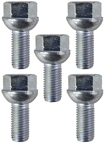 5x Kugelbundschraube M 12 x 1,5 SW19 Anhänger Komplettrad Radschraube Radbolzen