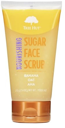 Tree Hut Nourishing Banana & Oat Face Scrub | Deep Cleans Pores to Remove Dead Skin & Impurities | Nourishing Essential Body Care | 7.4 fl oz.