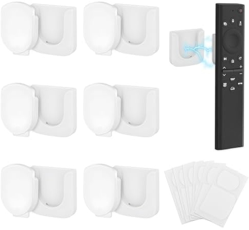 Realjoy 6 Stück Magnethalterung Fernbedienungshalter, Fernbedienung Halterung Wand,weiße Halterung Fernbedienung ohne Stanzung für Fernseher,Fernbedienung der Klimaanlage,Steckdosenleiste