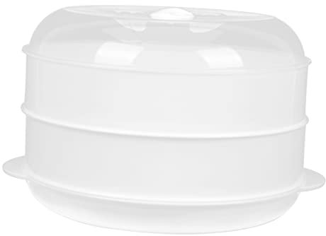 OKUMEYR Vaporera para Microondas Recipiente para Cocinar Al Vapor Utensilios De Cocina