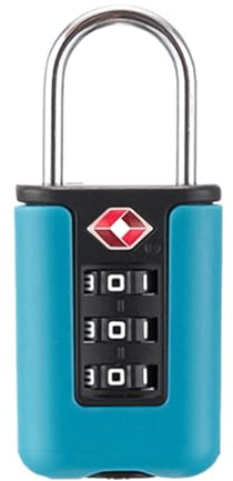 Lucchetto a combinazione per valigie - Chiusura con codice personalizzabile, Lucchetto a combinazione per valigie e borse, omologato | Personalizza la tua combinazione con un design in colori