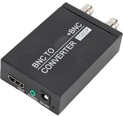 Asixxsix Convertisseur BNC vers HDMI, CVBS PAL NTSC, Convertisseur Audio Vidéo BNC vers HDMI pour Caméra de sécurité, Moniteur CCTV, Convertisseur Coaxial vers HDMI avec Câble USB