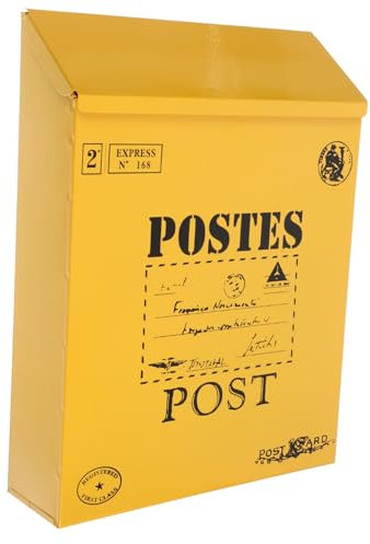 Tofficu Per Cenere in Postale Da Parete Gialla Deposito Lettere Con Serratura Per Ufficio Per Conservazione Dei Biglietti