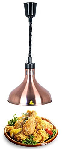 Genérico Lámpara Calefactora De Alimentos, Lámpara Calefactora Colgante Telescópica Ajustable, Lámpara Calefactora De Alta Temperatura De Acero Inoxidable (Copper)