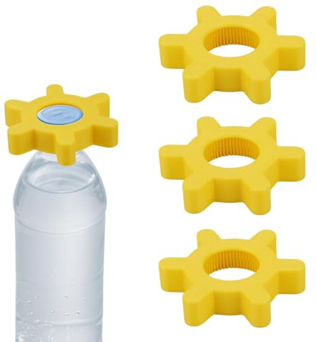 BOXOB 3pz Apribottiglie, Apribottiglie d'Acqua con Meccanismo a Svitamento in Plastica Apribottiglies Multifunzione e Apriscatoles per Anziani con Mani Deboli