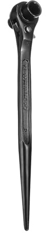 sourcing map Scaffolding Podger Ratchet Wrench 10mm x 12mm CR-V 12 Point Double Ended Socket Ratcheting Podger Scaffold Spud Spanner Tool for Auto Repair Mechanical Maintenance, Black