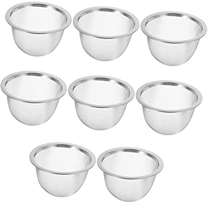 HOMOCONO Infuseur Thé en Acier Inoxydable, Filtre à Thé pour Feuilles et Herbes, Lot de 8, Facile à Nettoyer, Usage Domestique