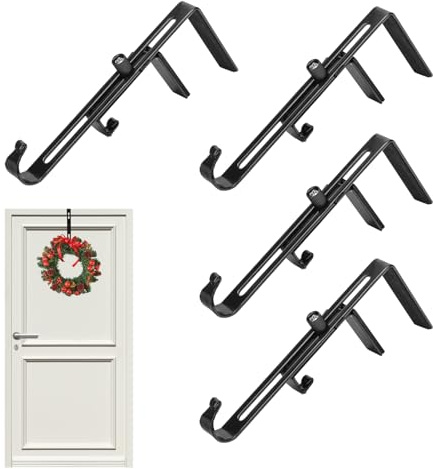 Set di 4 ganci regolabili per , finestre, balcone, terrazza, albero o | Ideale per appendere ghirlande di Natale, ghirlande, decorazioni per feste e stagionali