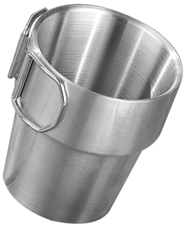 Alipis Tasse Camping Inox Acier Inoxydable Gobelet de Voyage Léger à Double Paroi Isolante pour Boissons Chaudes et Froides Plein Air