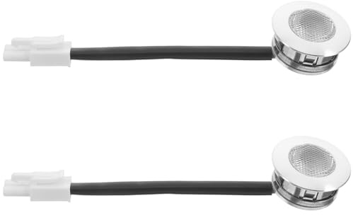 BAZEITFLOW Bombillas 2 Piezas de Luz para LED Campana Extractora de Cocina | Metal y Vidrio, Diseño Sellado Compacto y Estilizado, Iluminación de Cobertura Total y Uso Sencillo Bombilla Campana