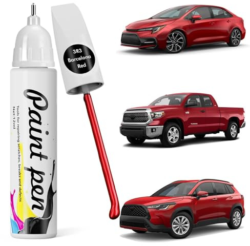 Edantas 3R3 Barcelona Red Lackstift, kompatibel mit Toyota | Lackreparatur für Autos, schnelle und einfache Kratzerreparatur für RAV4/Camry/Corolla/Tacoma/Prius/Tundra/4Runner