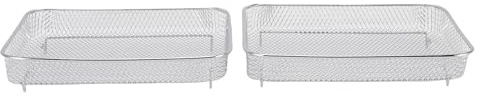 Fry Basket Tray for Bravo XL Fryer Toaster Oven, 11.6x10.0x1.6in, 2pcs Set - Food Grade Iron, Dishwasher Safe, Versatile Cooking Basket
