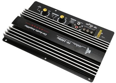Yinhing Amplificateur Automobile 12 V 1800 W, Système Stéréo de Voiture Haute Puissance pour Les Performances du Caisson de Basses dans Les Véhicules, qualité Sonore Améliorée et Dynamique des