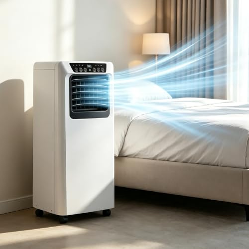 Portable Air Conditioner,Portable Air Conditioner 8000/9000BTU 8000BTU | Quiet Air Conditioning Unit, 24-Hour Timer and Remote Control, Easy Installation for Office Bedrooms [Energy Class A+]