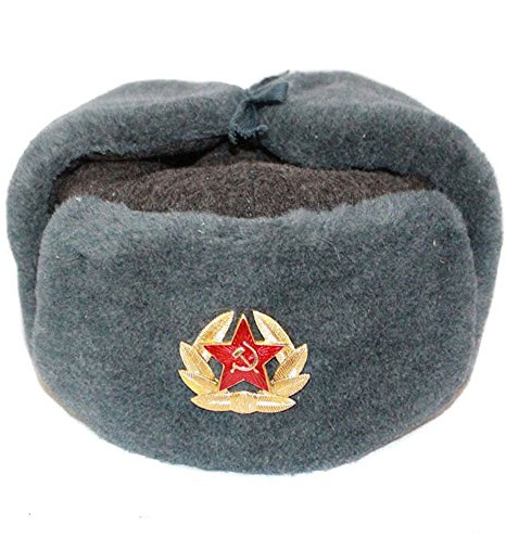 RUSSISCHE FELLMÜTZE Wolle, SCHAPKA USCHANKA, WINTERMÜTZE MILITÄRMÜTZE DER SOWIETISCHEN Armee - Größen verfügbar: 60(XL)