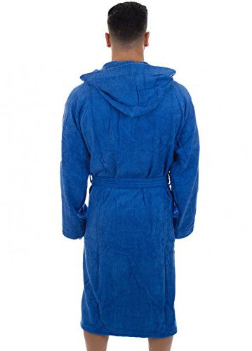SITAS ACCAPPATOIO CON CAPPUCCIO CALIBRATO MISURE MAXI SPUGNA 100% COTONE 3XL 4XL 5XL (4XL, BLU)