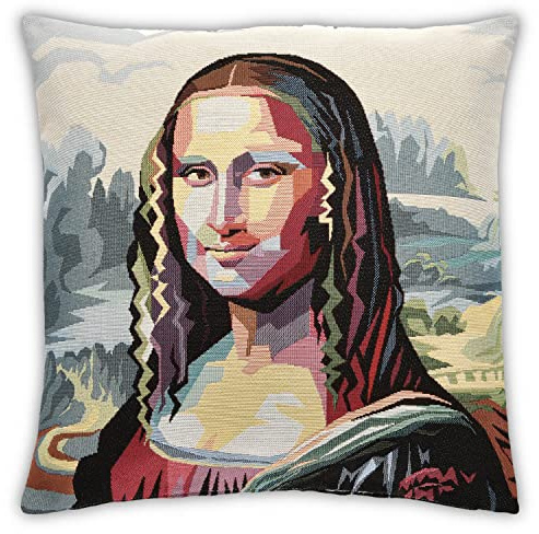 pad Home Kissenhülle Legend Mona Bunt Ölgemälde Kunst Dekoration 45 cm x 45 cm