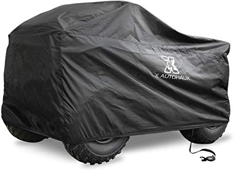 X AUTOHAUX L Size Quad ATV Cover Storage Waterproof Rain Dust Protection Black