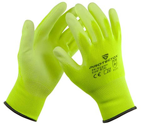 Schlauchland 10 Paar Arbeitshandschuhe GRÜN Gr. 7 (XS) antistatisch Baumwolle/Nylon *** Große AUSWAHL PackungsGröße 1,5,10,20,50,100 Paar/Größe 7,8,9,10,11 (XS-XL)