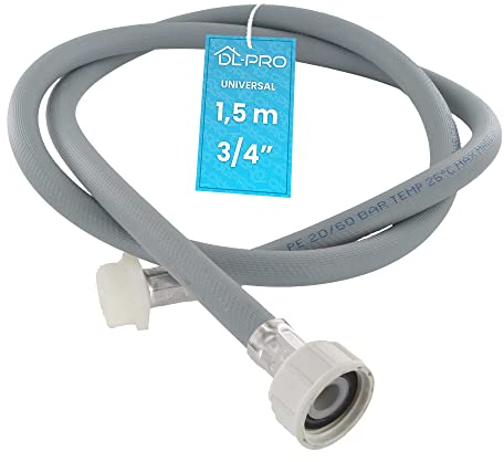 DL-pro Extensión de manguera de entrada de 1,5 m para lavadora y lavavajillas, universal, resistente y hermética, para todos los modelos comunes, extensión de manguera de lavadora, tamaño a elegir