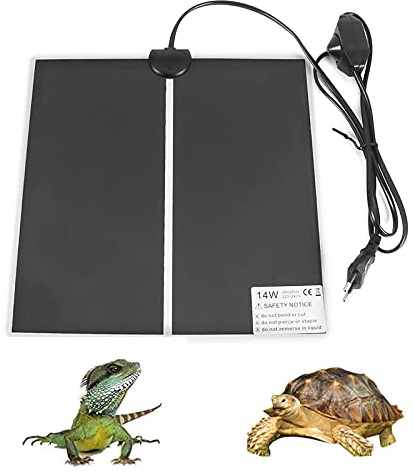 TIEMORE Tapis Chauffant pour Reptiles, 5w, 7w, 14w, 20w, 28w, 45w Tapis Chauffant pour Reptiles avec Contrôleur De Thermostat, Coussin Chauffant 220-240v pour Tortue, Tortue, Serpents, Lézard