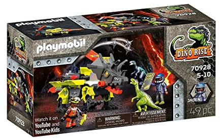 PLAYMOBIL Dino Rise 70928 Robo-Dino Kampfmaschine, Kanonen und Katapult, Spielzeug für Kinder ab 5 Jahren