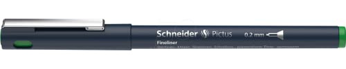 Schneider Pictus Fineliner Stift, 0,2 mm Linienbreite, Grün