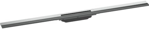 hansgrohe 56046000 RainDrain Flex Complete Set Shower Drain 1000 Can Be Shortened Chrome Channel, 100 cm