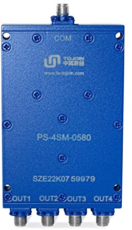 TOJOIN Passive Power Splitter/Divider 4 Way for SMA Connectors, Coaxial Cable Splitter 0.5-8GHz for RF/Microwave Measurements Accessories Splitter Coaxial, for Antenna System (PS-4SM-0580)