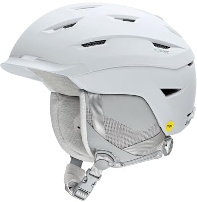 Smith Liberty Helmet for Women – Adult Snowsports Helmet with MIPS Technology + Zonal Koroyd Coverage – Lightweight Protection for Skiing & Snowboarding– Matte White, Small
