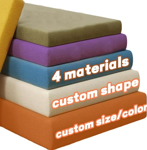 Custom Bench Cushion Custom Outdoor Cushions Personalized Window Seat Cushions Indoor Non-Slip Waterproof Durable Machine Washable Custom Bench Cushions for Indoor Furniture (Thickness 8 CM)