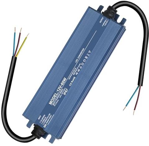 Transformateur 220V 12V 60W, alimentation 12v 5A, étanche IP67 | Transfo AC à DC, pour G4, GU5.3, MR11, MR16, non gradable, sans bruit, sans scintillement, sans charge minimale