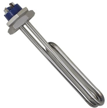 SSIMOO SUS304 DN25 1 BSP 32mm Thread 220v/380v 1KW/2KW/3KW/4KW Tube Heater Immersion Water Heating Element kindly (Color : 2kw 220mm)
