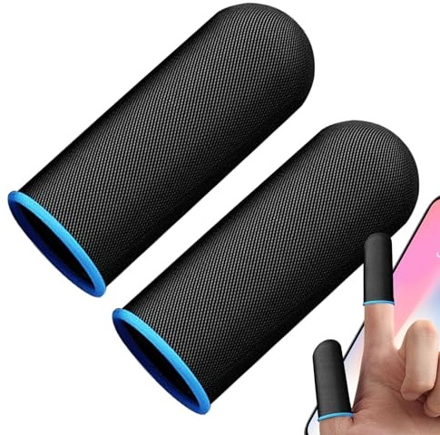 Fingerabdeckungen Spiele, Spielfinger, Spiel-Fingerhülsen-Sets [15] Touchscreen-Fingerlinge, atmungsaktiv, ultradünn, schweißfest, empfindliche Schieß- und Zieltasten, anwendbar für und iOS