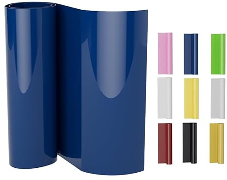 Dekaim Blå värmeöverföringsvinyl 30 cm x 1,8 m HTV strykjärn på överföringspapper för gör-det-själv-kläder, logotyp, hatt, tyg, skor och andra textilier