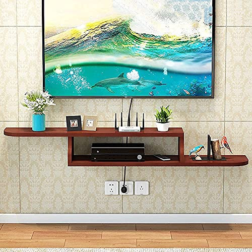 Schwebende TV-Einheit zum Aufhängen an der Wand, TV-Schrank für Router, Regal, DVD-Set-Top-Box, Aufbewahrung, modernes Design, Aufbewahrungs-Organizer