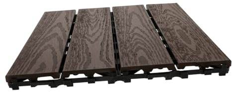 KONTONTY Bodenplatten Für Balkon Terrassenfliesen Aus Kunststoff Ineinander Greifende Fliesen Für Garten Und Veranda
