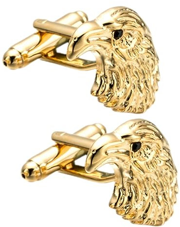SAFIGLE Goldene Herren Manschettenknöpfe Adlerkopf Dekorative Tuxedo Hemd Schmuck Stabile Metall-designs Für Anzug Und Geschenk Elegante Accessoires Für Business Und Festliche Anlässe