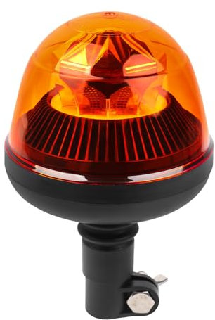 Yuanjoy Baliza giratoria LED, luz de advertencia ámbar IP67 Luces de advertencia de seguridad intermitentes, montadas en poste, luces de peligro para camiones, tractores, vehículos de construcción
