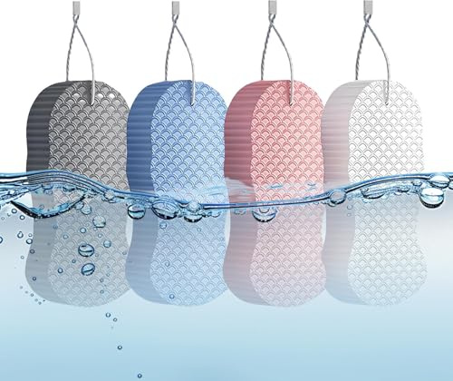 Spugna Da Bagno | Esfoliante Corpo per Bagno e Doccia,4 Pezzi per Igiene Personale per Uomo Donna Bambini e Tutta la Famiglia